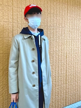 「MACKINTOSH」｜「アイテム（ステンカラーコート）」を使った、Steinさん（メンズ・170cm）の春コーディネート