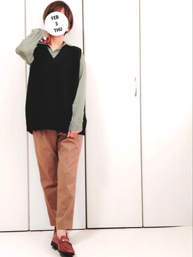 「HOTPING（ホッピン）のアイテム」を使った、meさん（レディース・152cm）の冬コーディネート