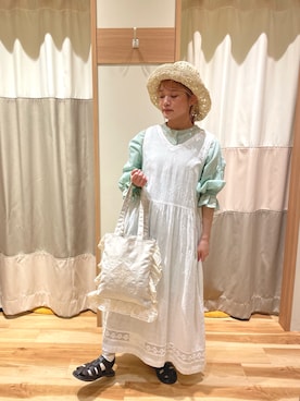 「春カラー」｜「アイテム（チュニック）」を使った、鮎川ななみ𓌉◯𓇋 ‎さん（レディース・148cm）の春コーディネート