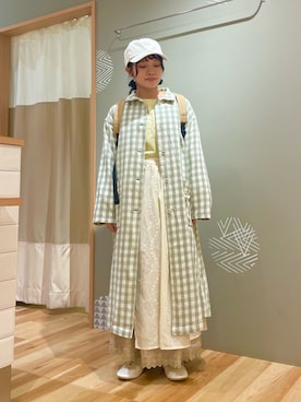 「サマンサモスモス」｜「アイテム（その他アウター）」を使った、鮎川ななみ𓌉◯𓇋 ‎さん（レディース・148cm）の春コーディネート
