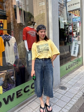 「アイテム（ビーチサンダル）」を使った、Kathyさん（レディース・158cm）の秋コーディネート