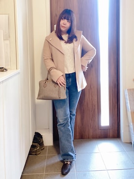 「ROPE'（ロペ）のアイテム」を使った、ANNAさん（レディース・166cm）の冬コーディネート