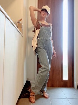 「GRL（グレイル）のアイテム（オールインワン・サロペット）」を使った、ANNAさん（レディース・166cm）の夏コーディネート