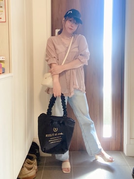 「アイテム（ピアス（両耳用））」を使った、ANNAさん（レディース・166cm）の秋コーディネート