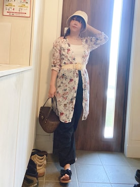 「Green　Parks（グリーンパークス）のアイテム」を使った、ANNAさん（レディース・166cm）の夏コーディネート