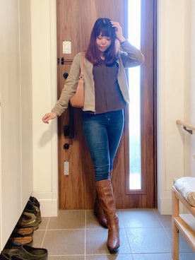 「アイテム（アナログ腕時計）」を使った、ANNAさん（レディース・166cm）の秋コーディネート