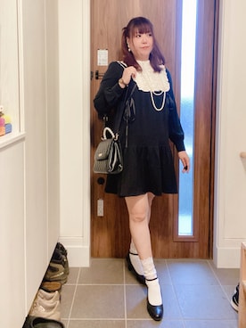 「アイテム（レッグウェア）」を使った、ANNAさん（レディース・166cm）の秋コーディネート