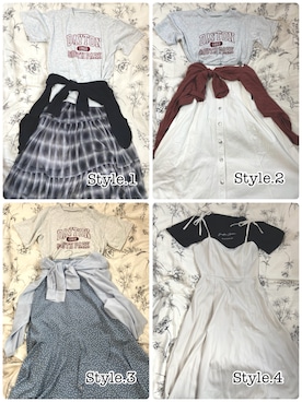 「アイテム（Tシャツ/カットソー）」を使った、ANNAさん（レディース・166cm）の夏コーディネート