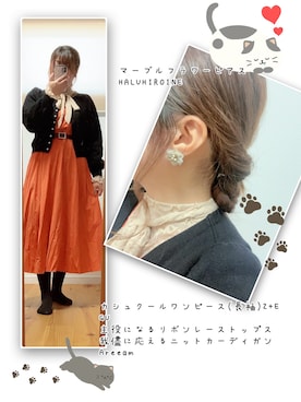 「HALUHIROINE（ハルヒロイン）のアイテム（アクセサリー）」を使った、ANNAさん（レディース・166cm）の冬コーディネート