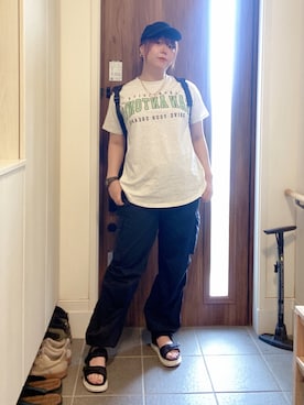 「GU（ジーユー）のアイテム（アクセサリー）」を使った、ANNAさん（レディース・166cm）の夏コーディネート