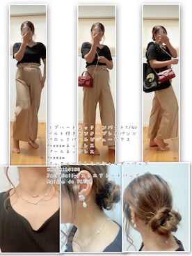 「Areeam（アリーム）のアイテム（パンツ）」を使った、ANNAさん（レディース・166cm）の秋コーディネート