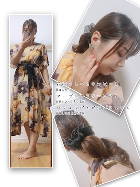 「HALUHIROINE（ハルヒロイン）のアイテム（アクセサリー）」を使った、ANNAさん（レディース・166cm）の秋コーディネート