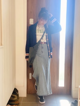 「アイテム（レッグウェア）」を使った、ANNAさん（レディース・166cm）の秋コーディネート