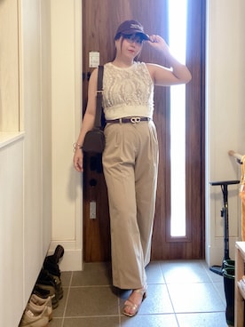 「NOGLE（ノグル）のアイテム」を使った、ANNAさん（レディース・166cm）の夏コーディネート