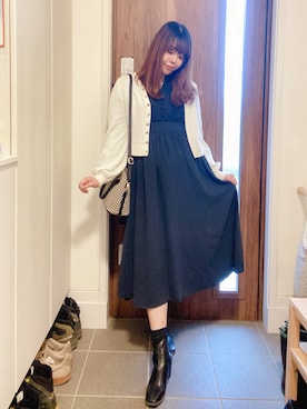 「アイテム（ワンピース/ドレス）」を使った、ANNAさん（レディース・166cm）の秋コーディネート