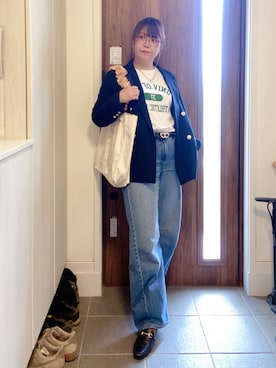 「GeeRA（ジーラ）のアイテム」を使った、ANNAさん（レディース・166cm）の春コーディネート