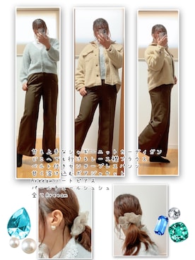 「Areeam（アリーム）のアイテム（その他アウター）」を使った、ANNAさん（レディース・166cm）の秋コーディネート