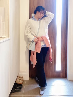 「アイテム（レッグウェア）」を使った、ANNAさん（レディース・166cm）の冬コーディネート