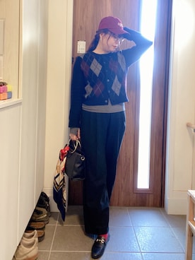 「アイテム（財布/小物）」を使った、ANNAさん（レディース・166cm）の秋コーディネート