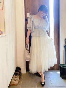 「アイテム（パンプス）」を使った、ANNAさん（レディース・166cm）の秋コーディネート