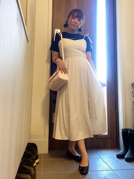 「アイテム（ヘアアクセサリー）」を使った、ANNAさん（レディース・166cm）の夏コーディネート