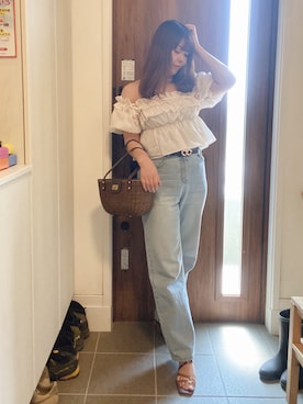 「アイテム（キャミソール）」を使った、ANNAさん（レディース・166cm）の夏コーディネート