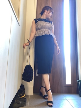 「アイテム（キャミソール）」を使った、ANNAさん（レディース・166cm）の夏コーディネート