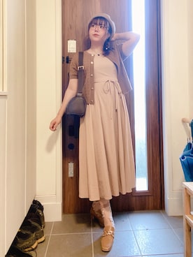 「アイテム（レッグウェア）」を使った、ANNAさん（レディース・166cm）の秋コーディネート
