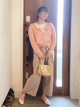 「アイテム（バレエシューズ）」を使った、ANNAさん（レディース・166cm）の秋コーディネート