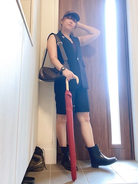 「アイテム（ブローチ/コサージュ）」を使った、ANNAさん（レディース・166cm）の夏コーディネート