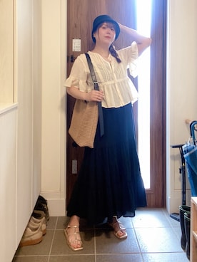 「GU（ジーユー）のアイテム（アクセサリー）」を使った、ANNAさん（レディース・166cm）の夏コーディネート