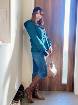 「アイテム（ニット/セーター）」を使った、ANNAさん（レディース・166cm）の秋コーディネート