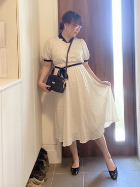 「清楚系」｜ANNAさん（レディース・166cm）の春コーディネート
