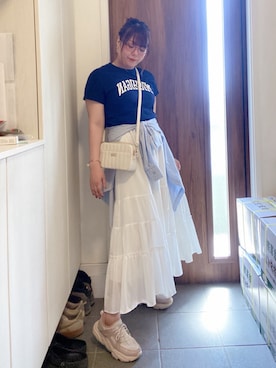 「GU（ジーユー）のアイテム（アクセサリー）」を使った、ANNAさん（レディース・166cm）の春コーディネート