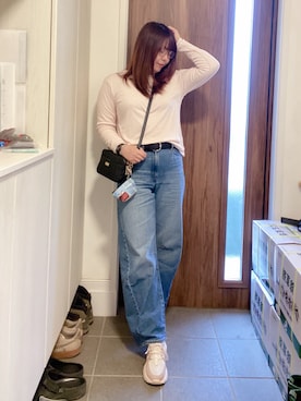 「GU（ジーユー）のアイテム（アクセサリー）」を使った、ANNAさん（レディース・166cm）の春コーディネート