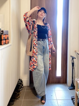 「CEMONEMO（セモネモ）のアイテム（アクセサリー）」を使った、ANNAさん（レディース・166cm）の夏コーディネート