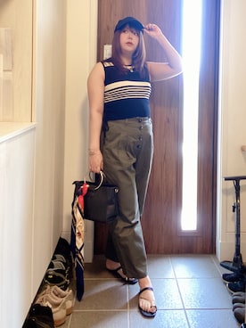 「GU（ジーユー）のアイテム（アクセサリー）」を使った、ANNAさん（レディース・166cm）の夏コーディネート