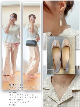 「Areeam（アリーム）のアイテム（パンツ）」を使った、ANNAさん（レディース・166cm）の秋コーディネート