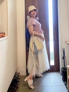 「Areeam（アリーム）のアイテム」を使った、ANNAさん（レディース・166cm）の夏コーディネート