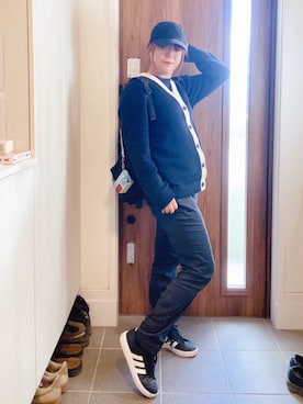 「アイテム（帽子）」を使った、ANNAさん（レディース・166cm）の秋コーディネート