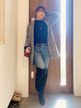 「HALUHIROINE（ハルヒロイン）のアイテム」を使った、ANNAさん（レディース・166cm）の冬コーディネート