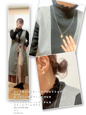 「Areeam（アリーム）のアイテム（パンツ）」を使った、ANNAさん（レディース・166cm）の冬コーディネート