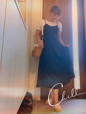 「アイテム（ヘアアクセサリー）」を使った、ANNAさん（レディース・166cm）の夏コーディネート