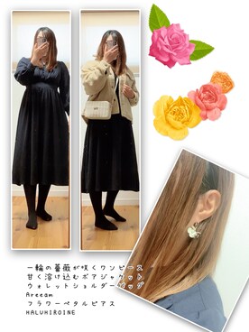 「Areeam（アリーム）のアイテム（その他アウター）」を使った、ANNAさん（レディース・166cm）の春コーディネート