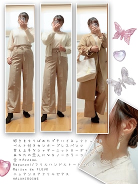 「HALUHIROINE（ハルヒロイン）のアイテム（アクセサリー）」を使った、ANNAさん（レディース・166cm）の冬コーディネート