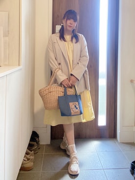 「SVEC（シュベック）のアイテム」を使った、ANNAさん（レディース・166cm）の春コーディネート