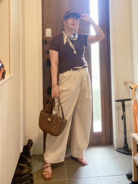 「NOGLE（ノグル）のアイテム」を使った、ANNAさん（レディース・166cm）の夏コーディネート