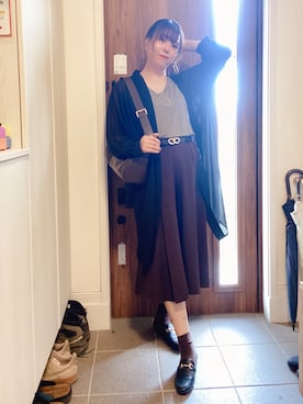 「アイテム（ピアス（両耳用））」を使った、ANNAさん（レディース・166cm）の秋コーディネート