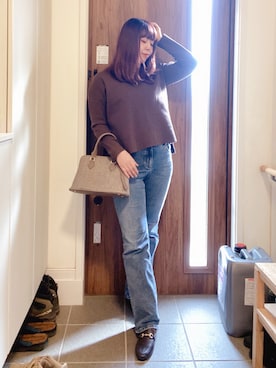 「アイテム（アナログ腕時計）」を使った、ANNAさん（レディース・166cm）の秋コーディネート