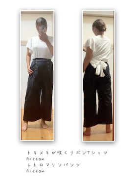 「Areeam（アリーム）のアイテム（パンツ）」を使った、ANNAさん（レディース・166cm）の夏コーディネート